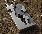 Army camouflage mens necklace