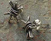 Barbed wire earrings