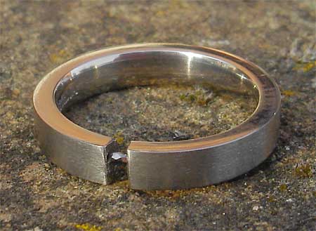 Black titanium engagement rings uk