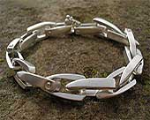 Chunky silver chain bracelet