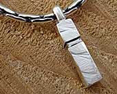 Designer mens silver chain and pendant