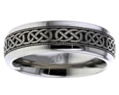 Domed Celtic titanium ring