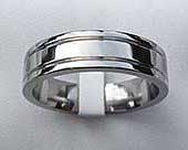 Flat plain wedding ring