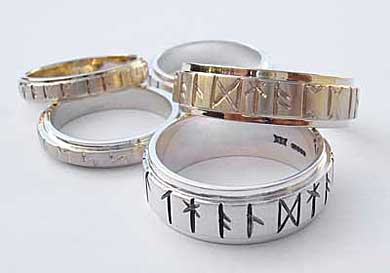 runic wedding rings
