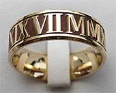 Gold Roman numeral ring