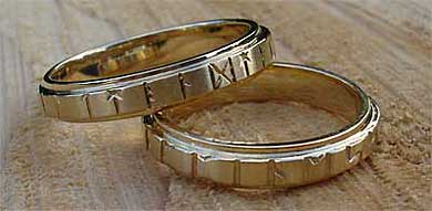 Runic wedding rings uk