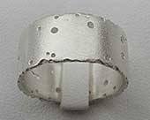 Handmade silver wedding ring