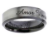 Handwritten personalised wedding ring