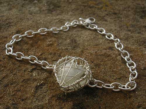 silver heart bracelet