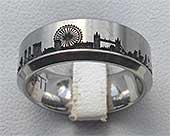 London skyline titanium ring