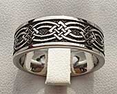 Mens titanium Celtic wedding ring