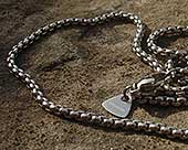 Mens titanium chain necklace