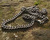 Mens titanium curb chain necklace