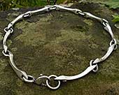 Mens unusual silver chain necklace