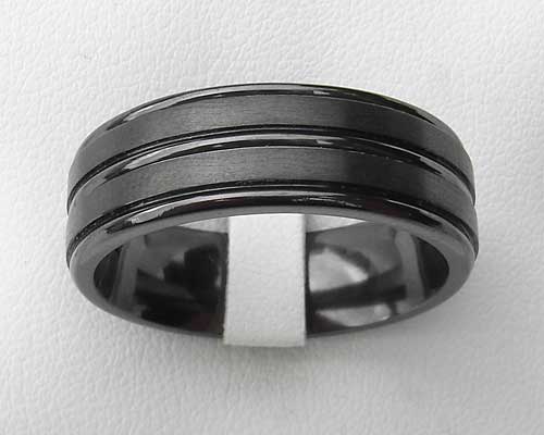 Gothic male wedding rings