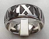Mens Roman numeral ring