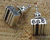 Personalised barcode earrings
