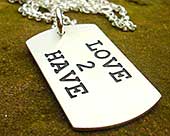 Personalised ID necklace