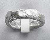 Unisex chunky silver ring