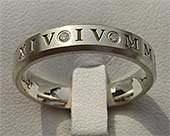 Roman numeral 9ct gold diamond wedding ring
