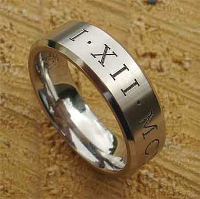 wedding rings roman numerals