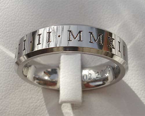 wedding rings roman numerals