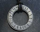Runic silver necklace