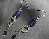 Silver Celtic heart earrings
