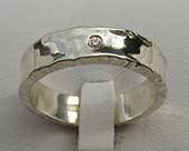 Designer silver diamond wedding ring