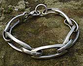 Silver mens bracelet