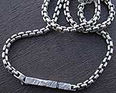Silver mens chain necklace