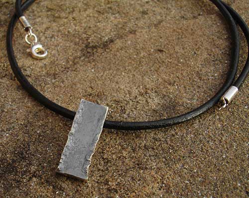 womens oxidised silver necklace