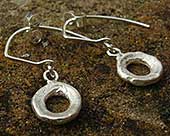 Sterling silver designer drop earrings