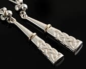 Unique gold and silver Celtic earrings