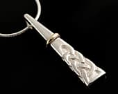 Unique gold and silver Celtic necklace
