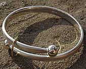 Unusual gold and silver bracelet