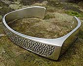Unusual silver Gothic bracelet