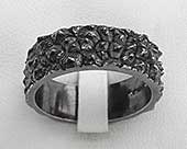 Unusual silver Gothic ring