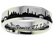 Titanium ring Venice skyline