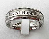 Outer engraved wedding ring