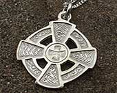 Celtic silver cross necklace
