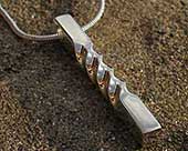 Womens designer silver necklace