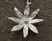 Womens silver daisy necklace