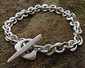 Womens unique silver chain bracelet