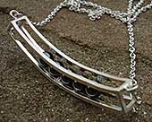 Womens unique silver necklace
