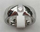 0.25ct tension set titanium engagement ring