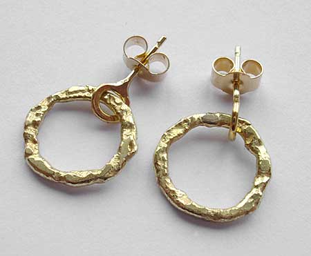 18ct gold drop earrings