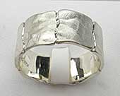 Fabulous hammered silver wedding ring