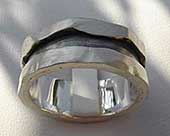 Mens chunky silver ring