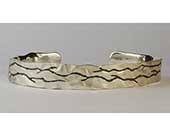 Mens designer silver cuff bracelet